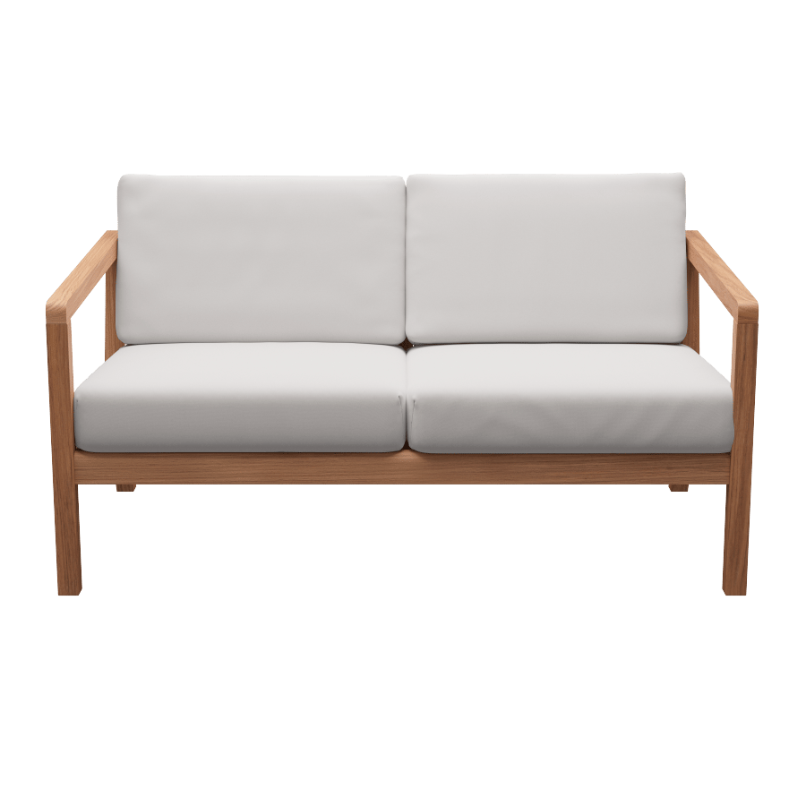9147428 SKAGERAK VIRKELYST 2 PERS SOFA TEAK CLOUD WHITE 1