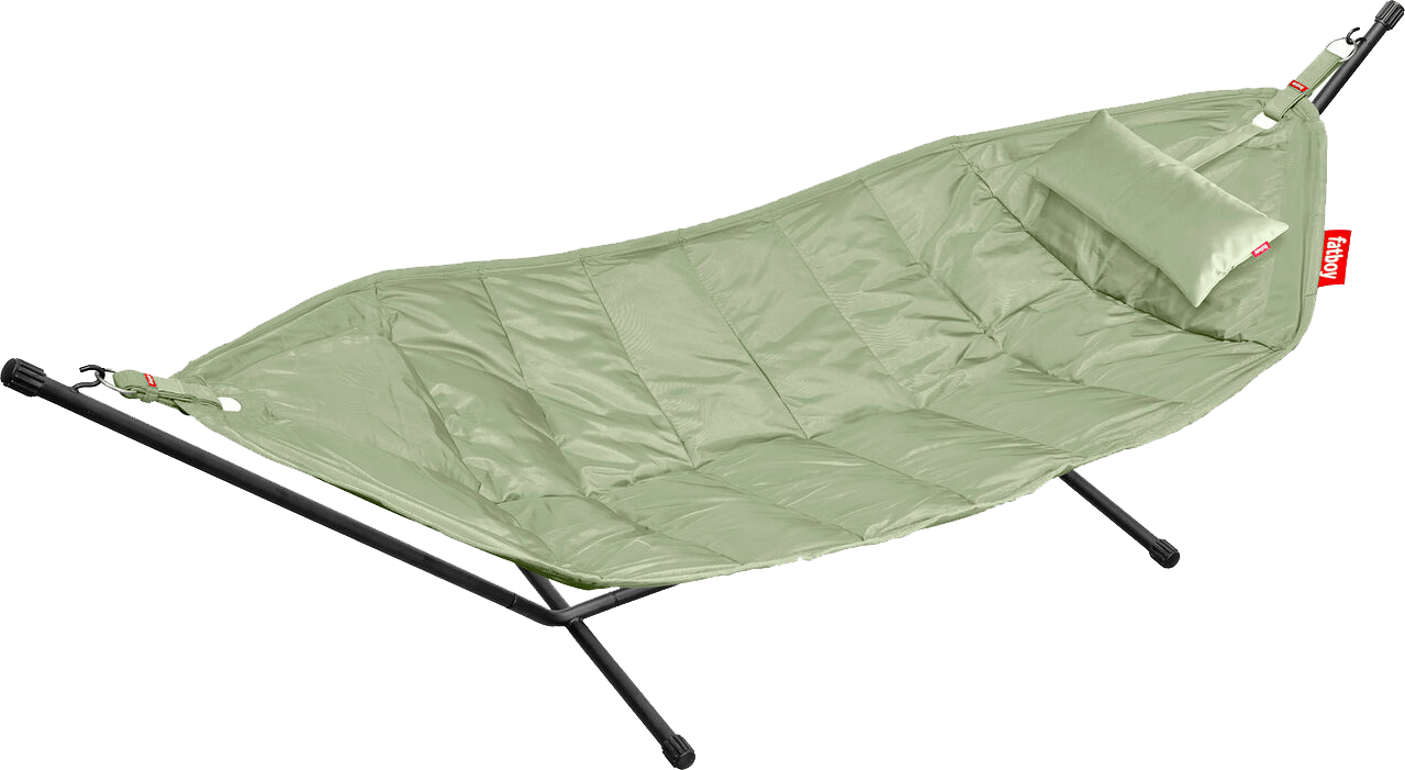 9147319 FATBOY HÆNGEKØJE HEADDEMOCK SEAGRASS MED SORT STATIV INKL PUDE 1