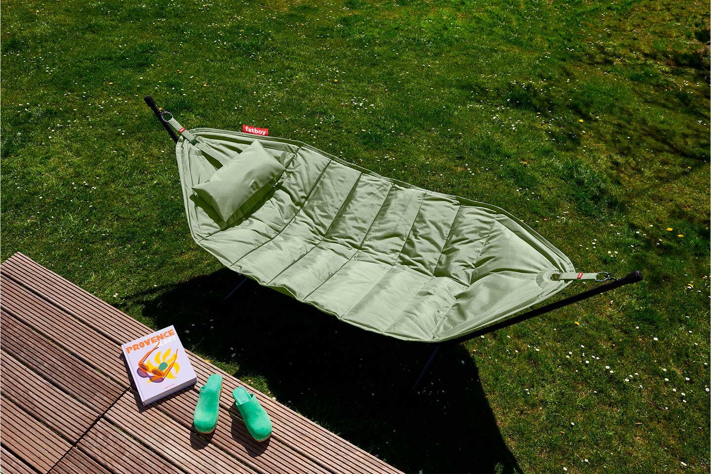 9147319 FATBOY HÆNGEKØJE HEADDEMOCK SEAGRASS MED SORT STATIV INKL PUDE 5