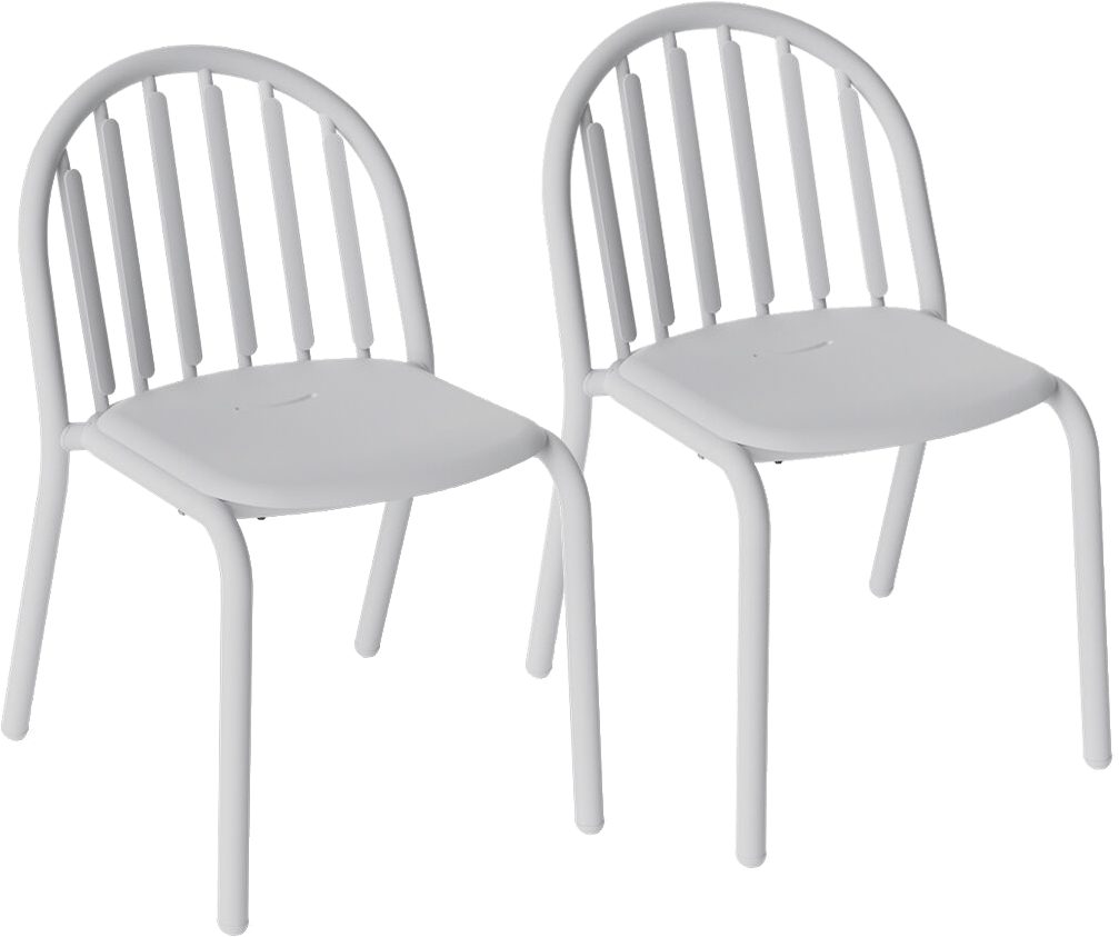9147300 FATBOY FRED's CHAIR LYSEGRÅ SÆT MED 2 STK 1