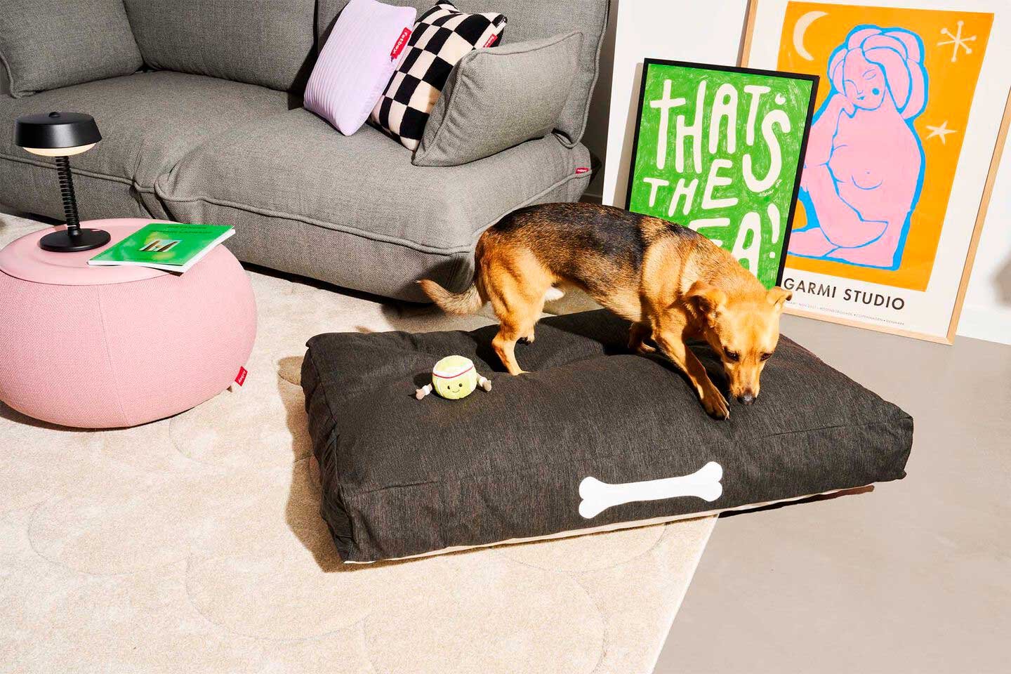 9147273 FATBOY DOGGIELOUNGE STOR OLEFIN ROCK GREY 4