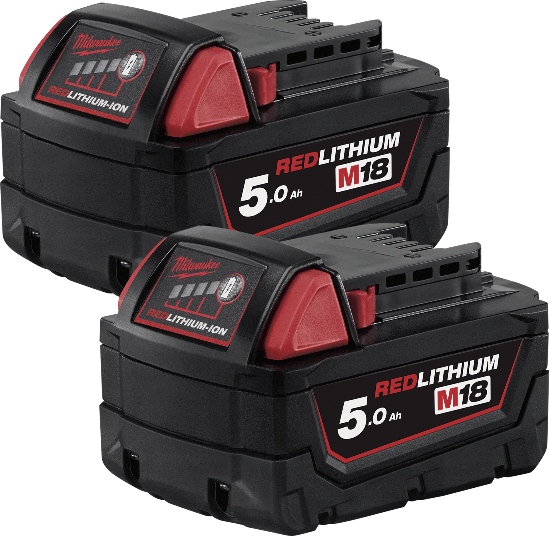 1819525 MILWAUKEE 18V BATTERISÆT M18 B52 2X5,0AH BATTERI