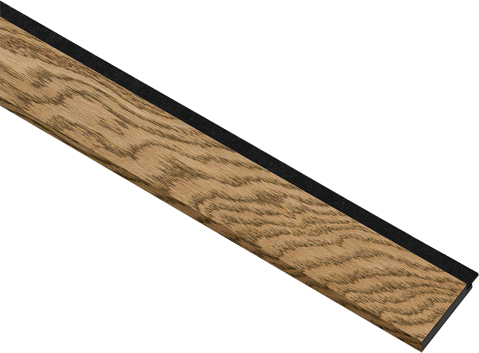 2429956 I WOOD AFSLUT.LISTE 4 LAMEL EG MØRKEBRUN OLIE SORT MDF MED SORT FILT 17X67X2400MM 3