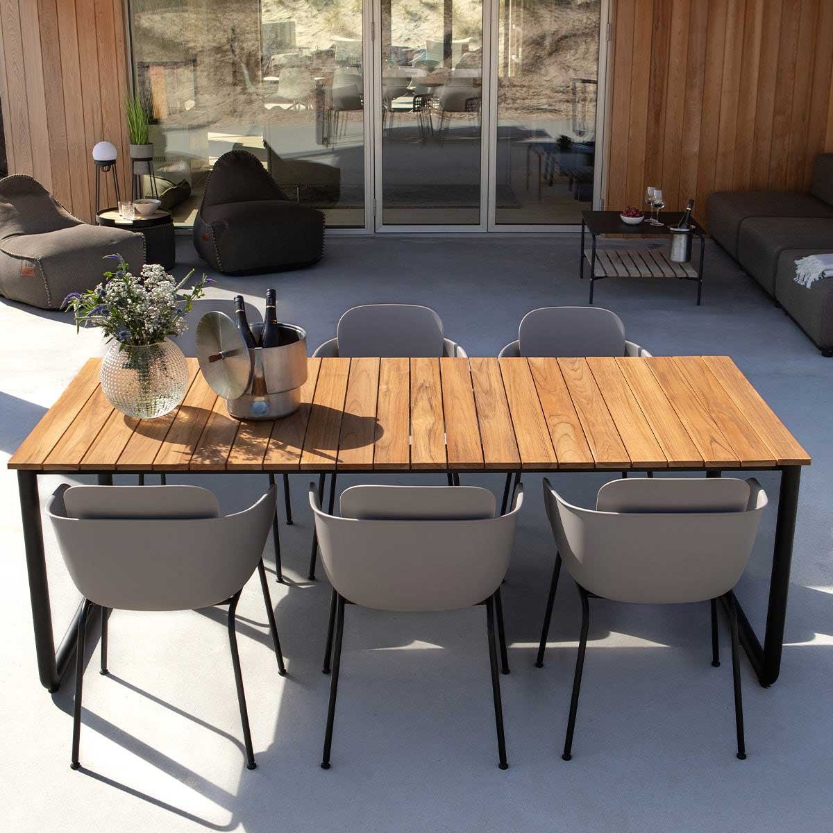 9147172 SACKIT PATIO SPISEBORD TEAK ALUMINIUM 4