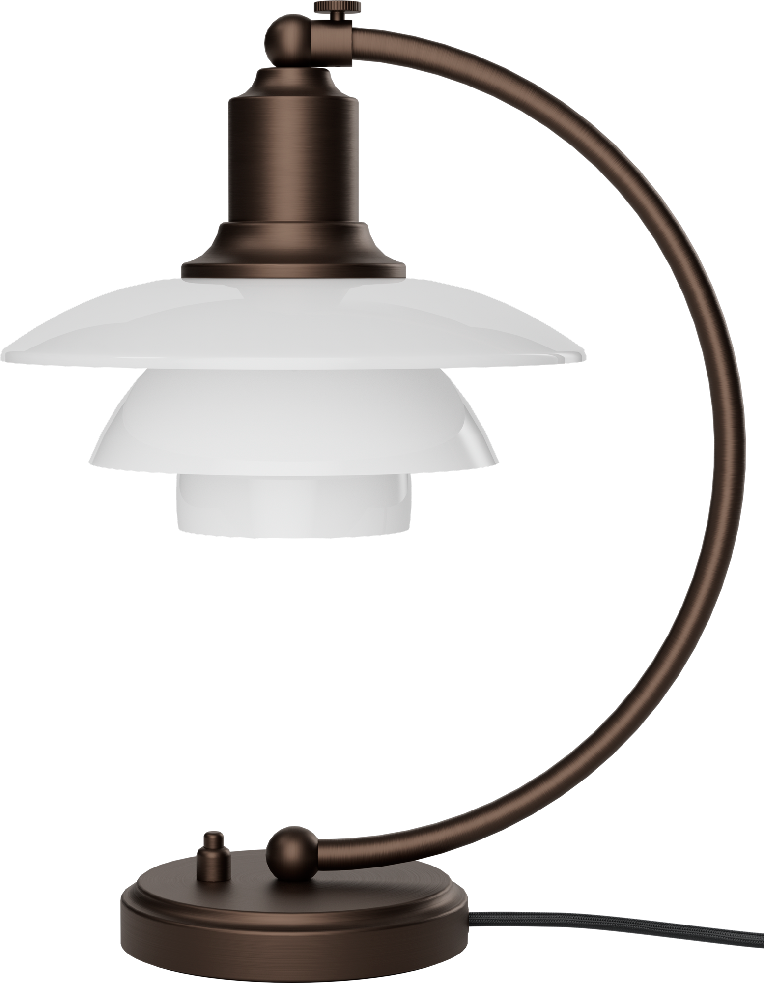 9147536 PH 2 2 LUNA BORDLAMPE AGED BRASS OPAL GLAS 2