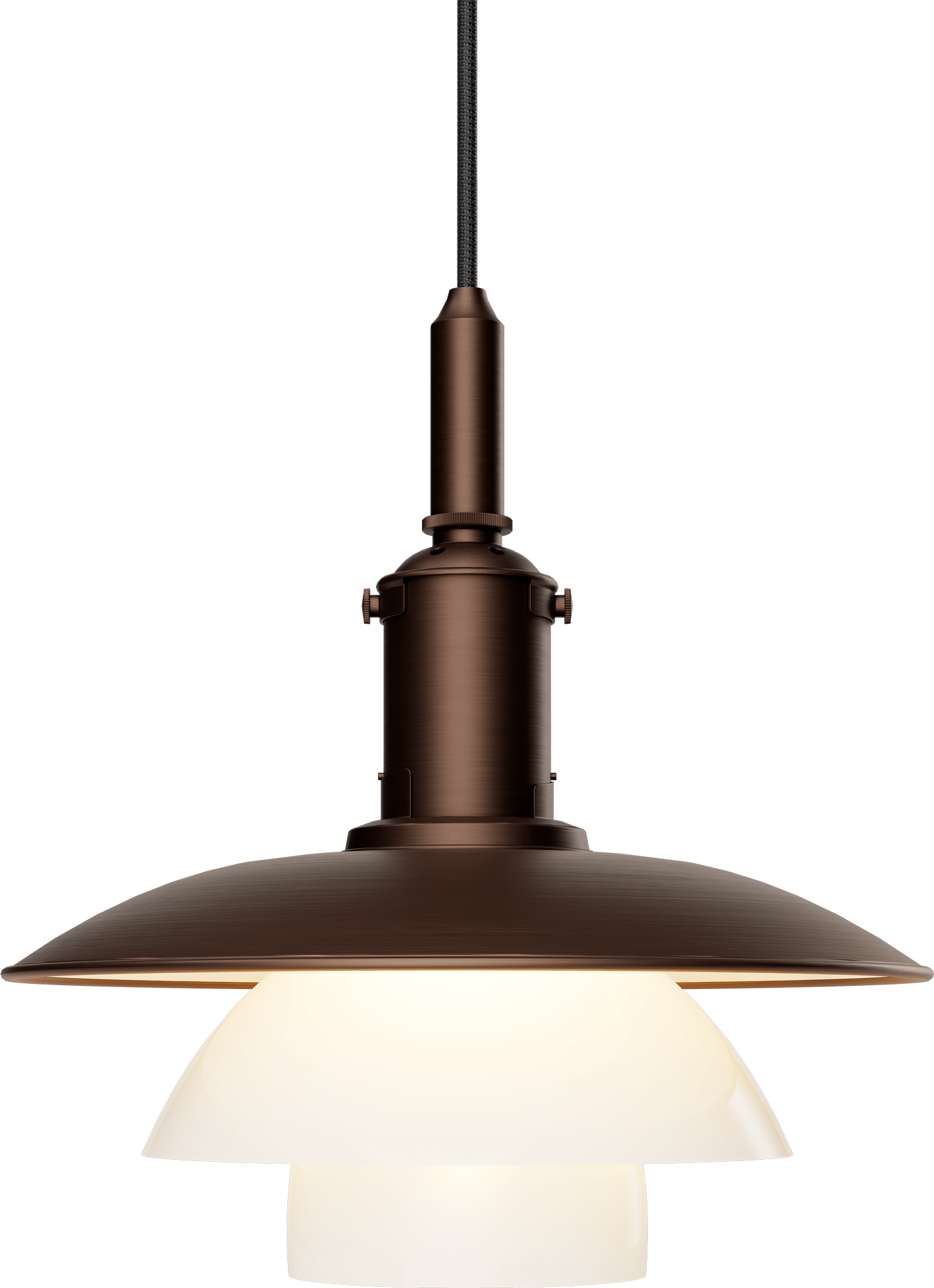 9147534 PH 3 3 PENDEL AGED BRASS OPAL GLAS 1