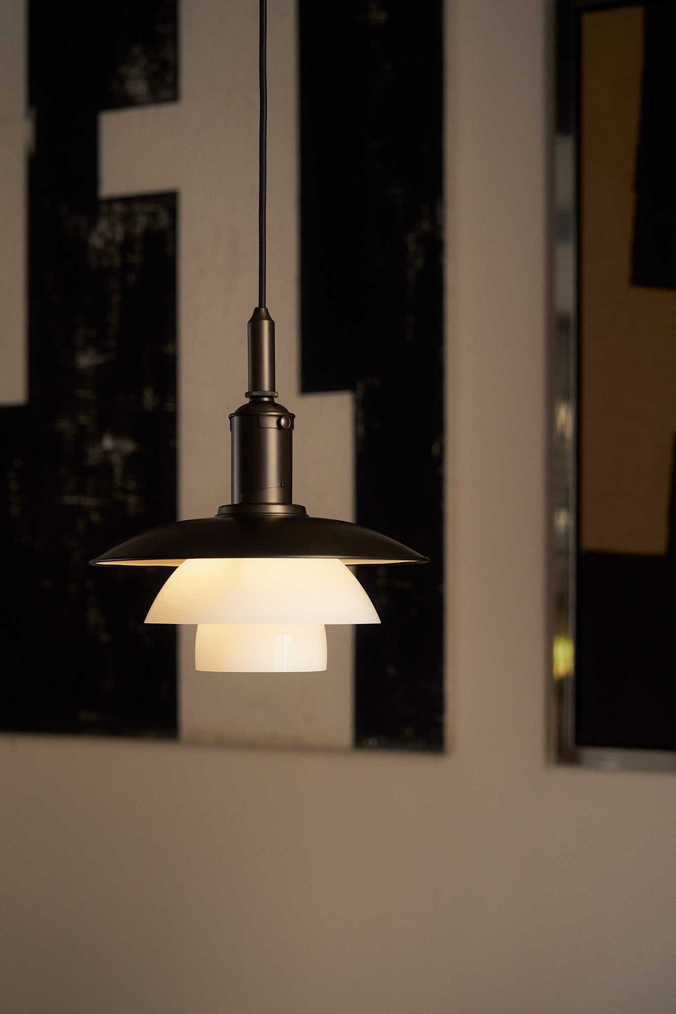 9147534 PH 3 3 PENDEL AGED BRASS OPAL GLAS 5