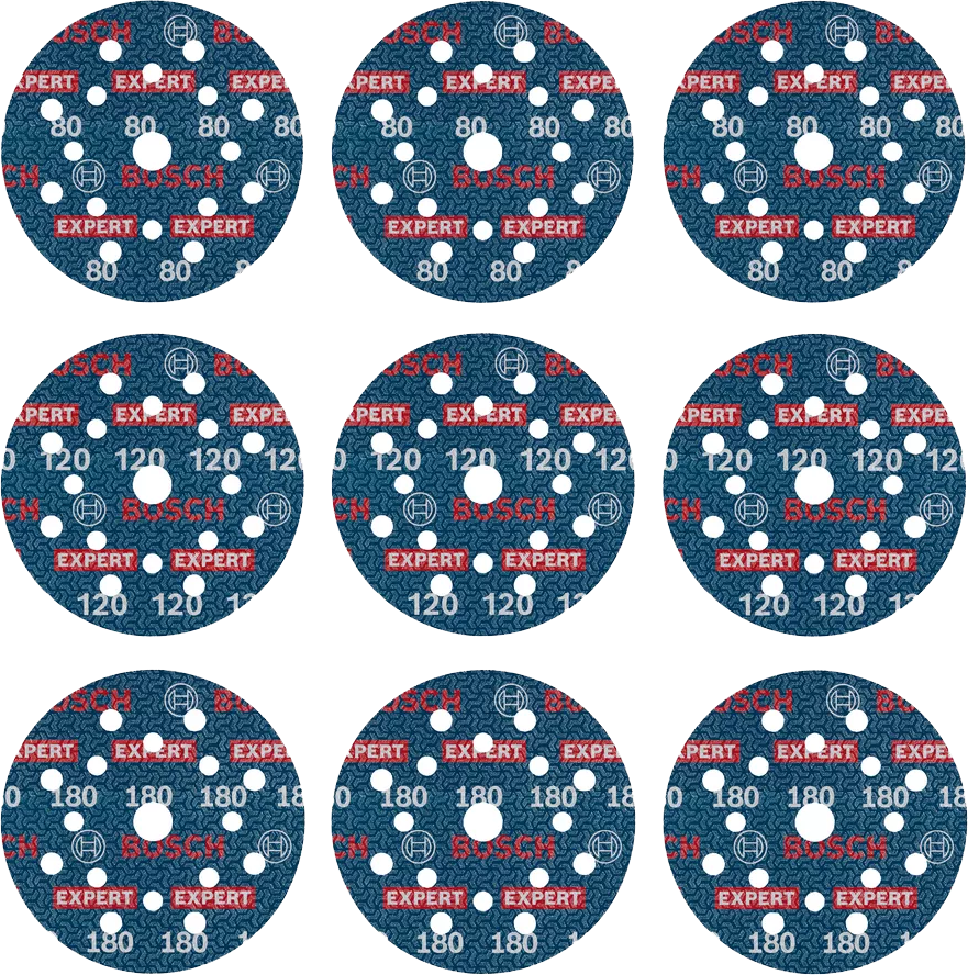 7432867 BOSCH SLIBESKIVESÆT FOIL O780 125MM 9 DELE ASSORTERET 1