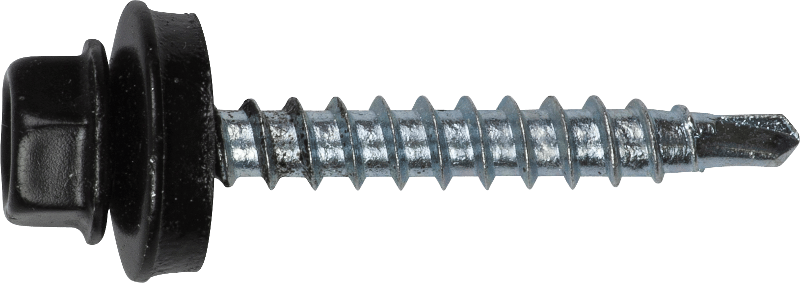 2052017 NKT FACADESKRUE 4,8X60MM 6KT UDE SORT BORESPIDS MED EPDM SKIVE 8MM TOP 100PAK 1