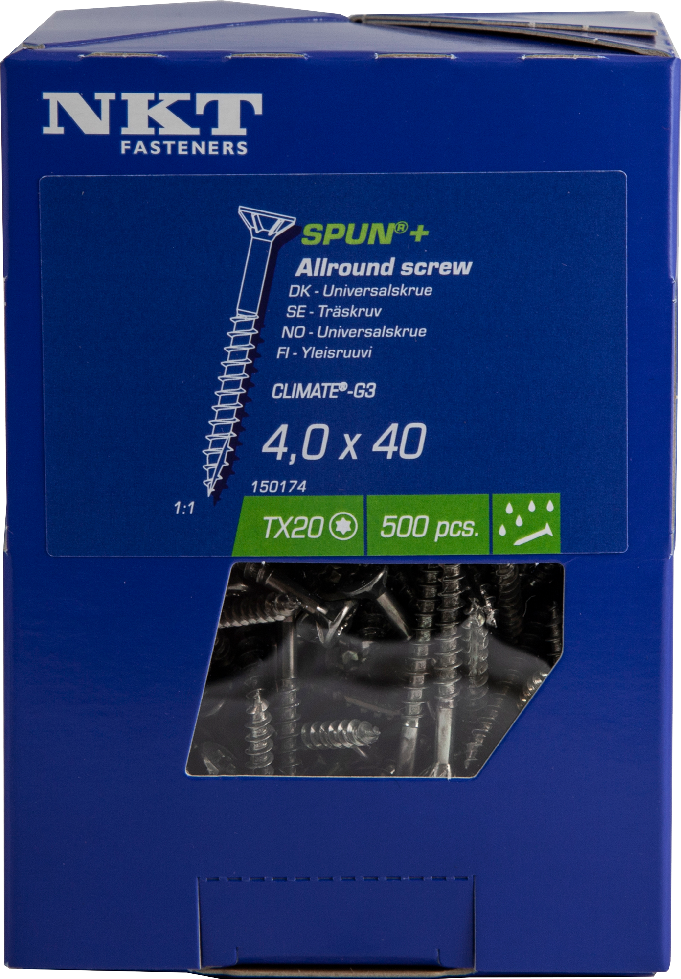2053435 NKT SPUN+ SKRUE 6,0X140MM UH UDE HIGH SPEED CLIMATE G3 100PAK TX30 2