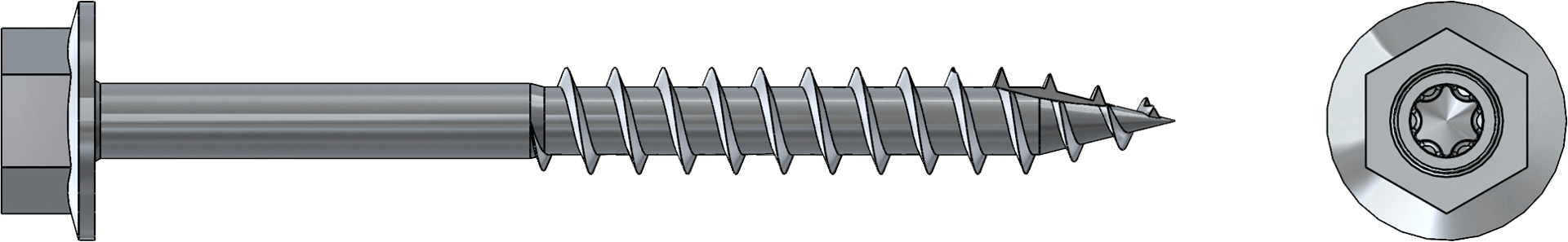 2069537 NKT TOPKON HEX 6,5X110MM UDE KONSTRUKTIONSSKRUE 50PAK TX30 2