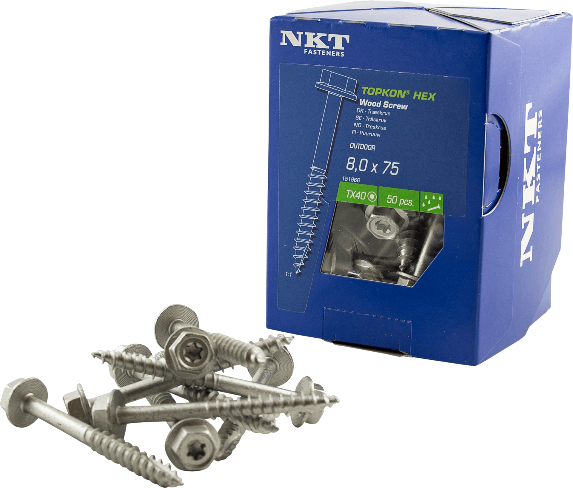 2069537 NKT TOPKON HEX 6,5X110MM UDE KONSTRUKTIONSSKRUE 50PAK TX30 3