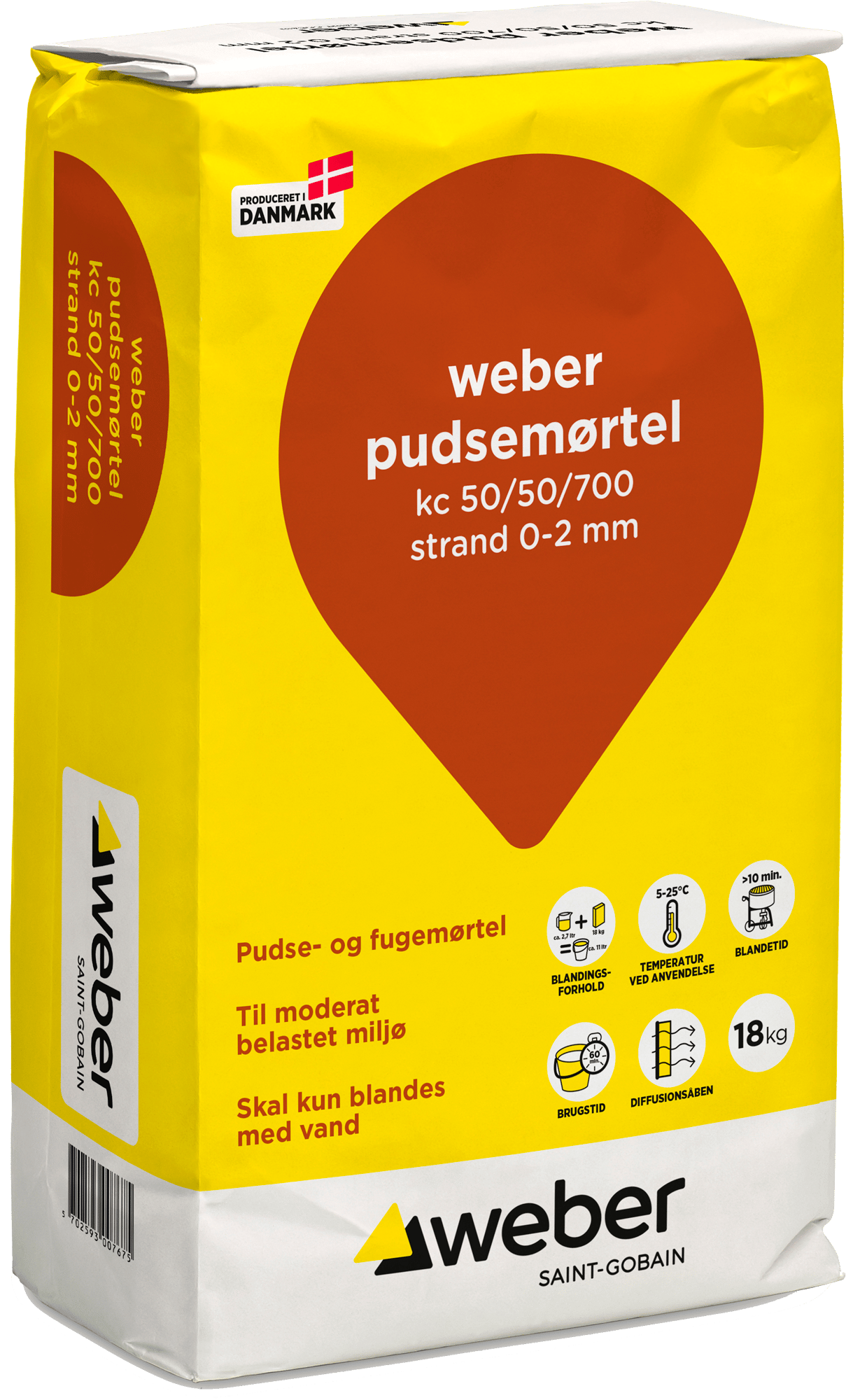 2400591 Pudsemørtel KC 50 50 700 Strand 0 2Mm 18Kg