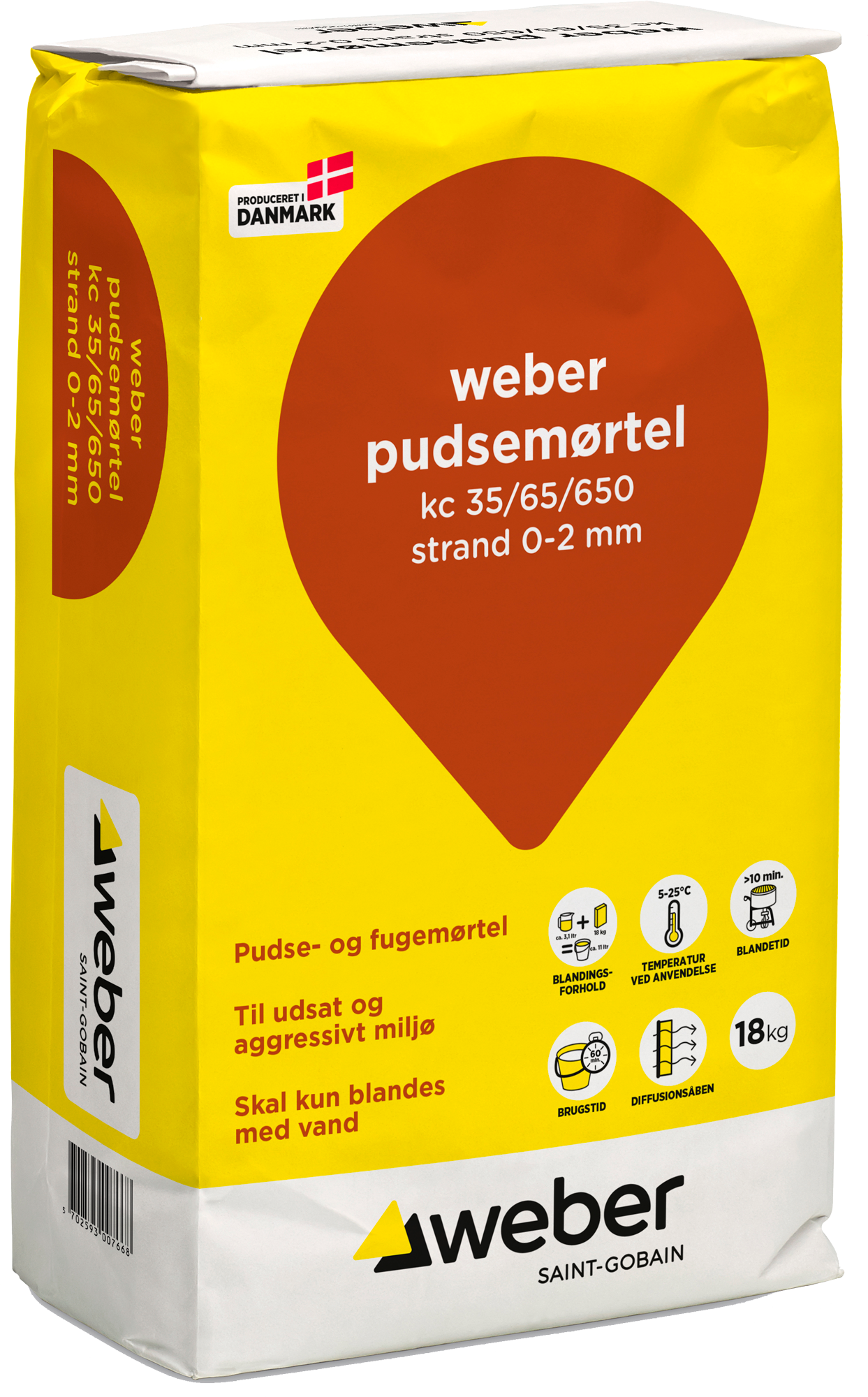 2400592 Pudsemørtel KC 35 65 650 Strand 0 2 Mm 18Kg