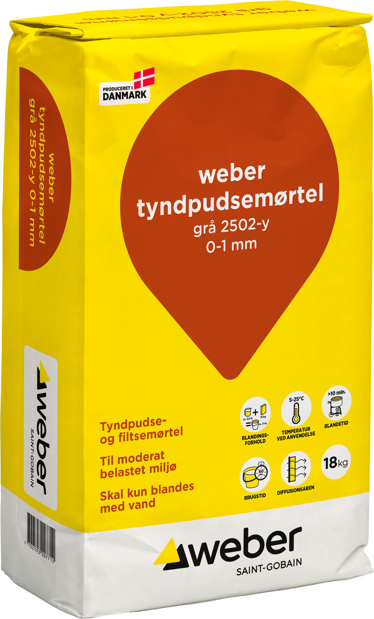 2420561 Tyndpudsmørtel Grå 2502 Y 0 1 Mm 18Kg