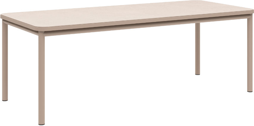 9147240 KIRRA SPISEBORD TAUPE PULVERLAKERET ALUMINIUM KERAMIK 1