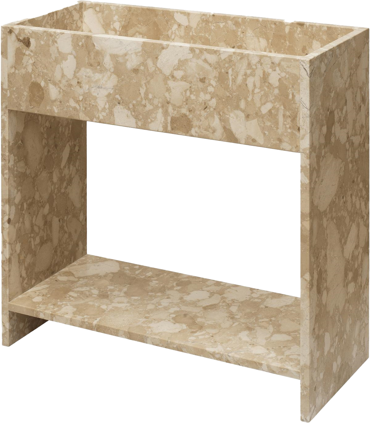 9147626 FERM LIVING STONE PLANTEKASSE MED HYLDE MARBLE 65,5X65X28CM 1