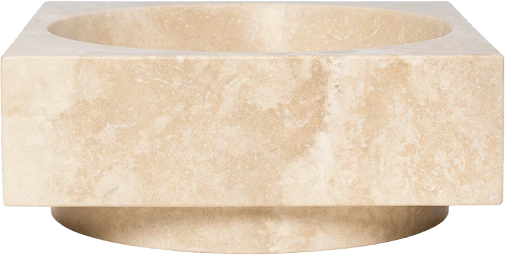 9147631 FERM LIVING HEW CENTERPIECE HØJ TRAVETINE 1