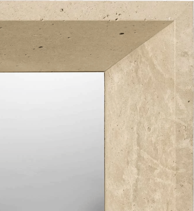 9147628 FERM LIVING LANCET SPEJL TRAVETINE 63,5X53X12CM 2
