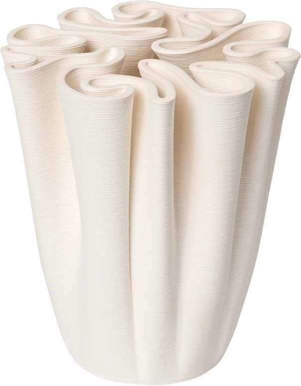 9147620 FERM LIVING DEDALI VASE 18CM OFF WHITE 1