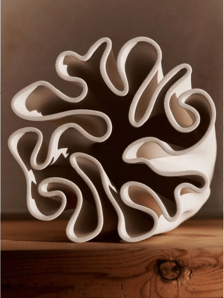 9147620 FERM LIVING DEDALI VASE 18CM OFF WHITE 3