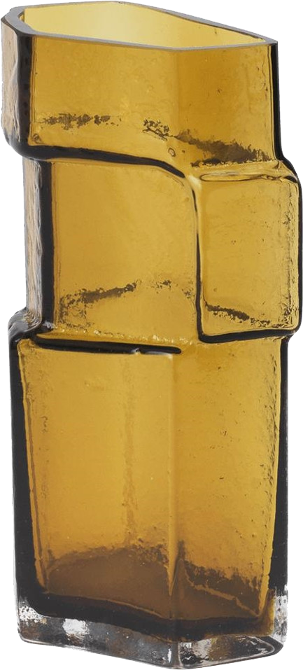 9147609 FERM LIVING MURO VASE 23 AMBER 1