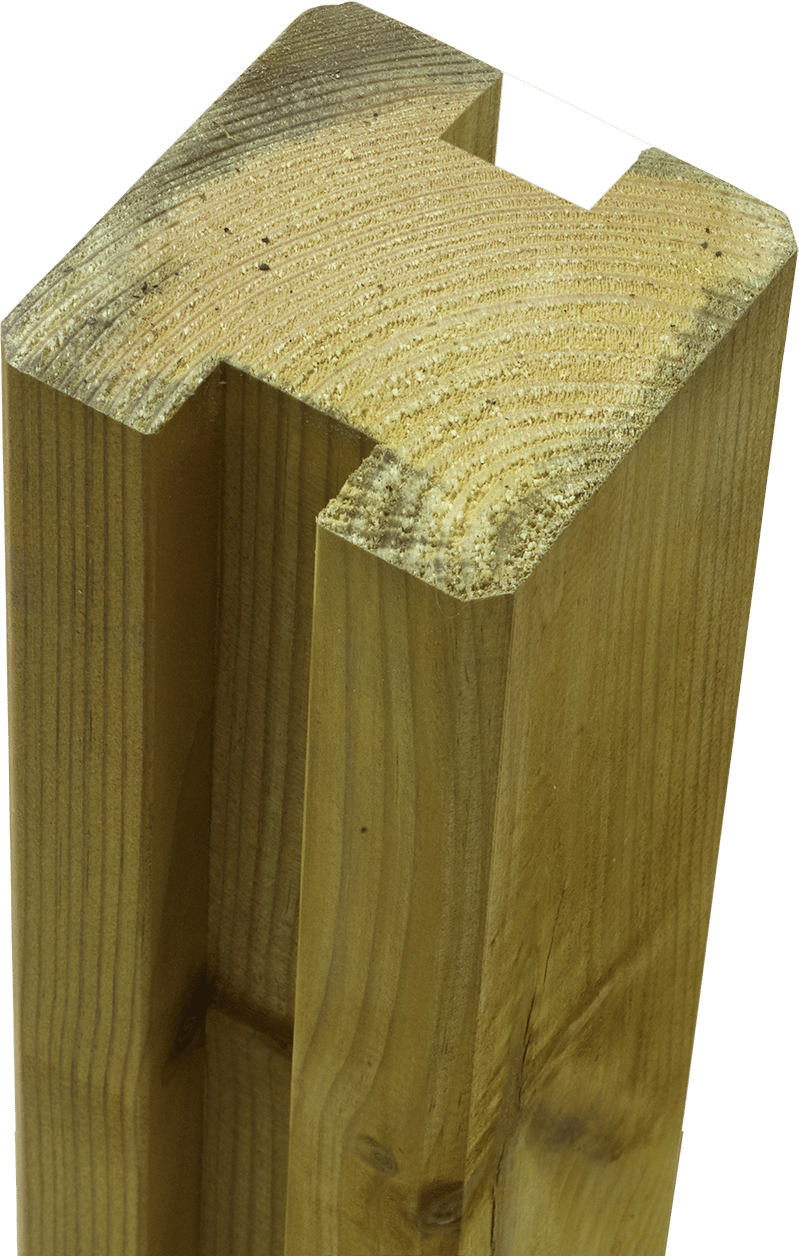2459364 PLUS PROFILSTOLPE 2 SPOR KRYDSSKÅRET TRYKIMPR 9X9X188CM