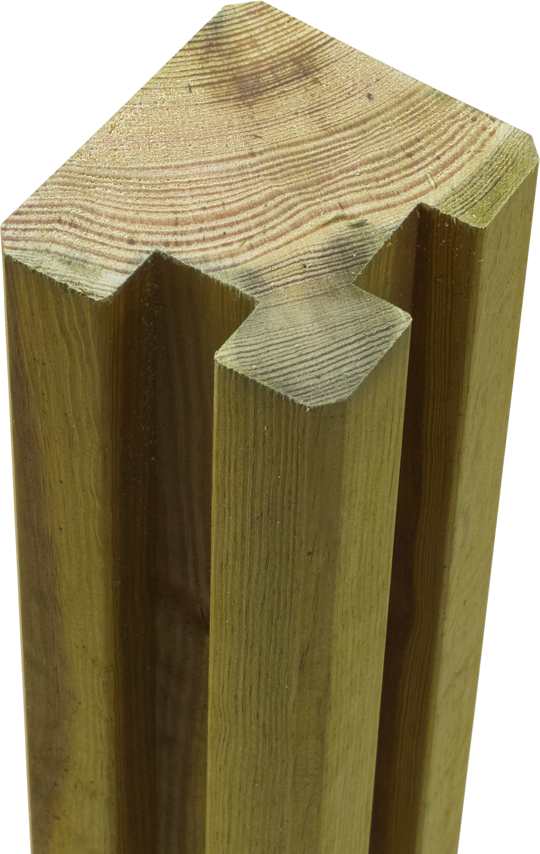 2459378 PLUS PROFILSTOLPE HJØRNE 2 SPOR KRYDSSKÅRET TRYKIMPR 9X9X268CM