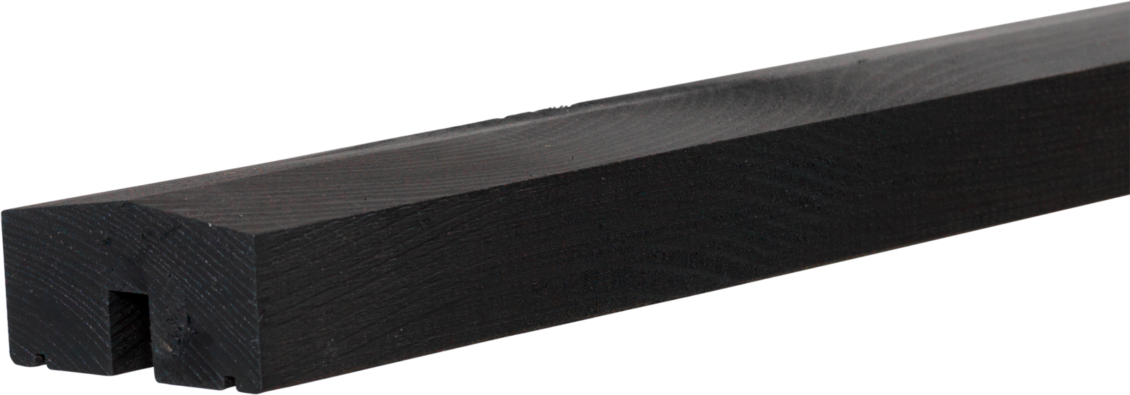 2459400 PLUS AFSLUTNINGSPLANKE SORT RAL9005 KLINK PLANK MELLEMTOP 3,4X6,8X174CM