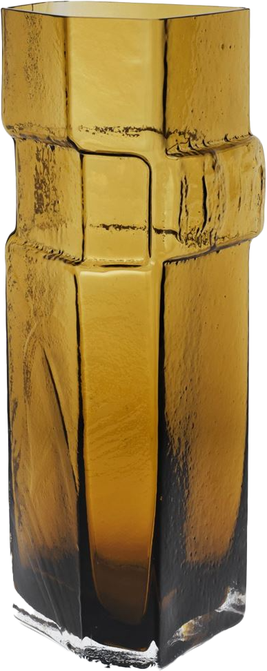 9147611 FERM LIVING MURO VASE 38 AMBER 1