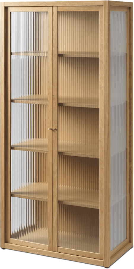 9147597 FERM LIVING REED VITRINE EG 70X155X38,5CM 3