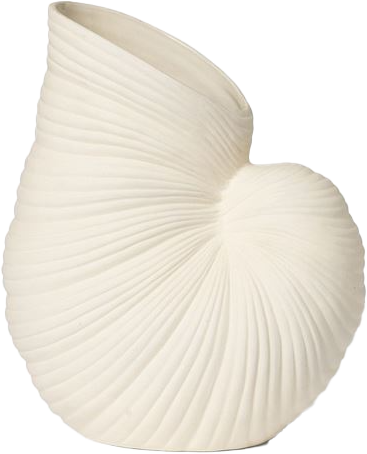 9147596 FERM LIVING SHELL VASE OFF WHITE 1