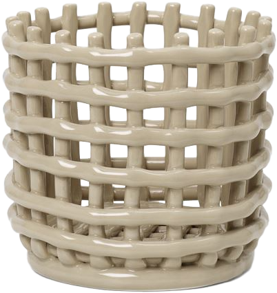 9147578 FERM LIVING CERAMIC SKÅL LILLE CASHMERE Ø16X14,5CM 1