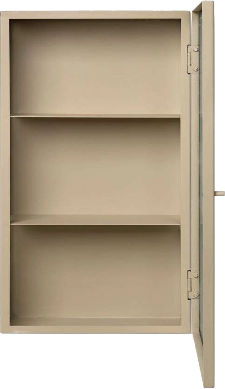 9147569 FERM LIVING HAZE VÆGSKAB CASHMERE RILLET GLAS 35X60X15CM 1 2