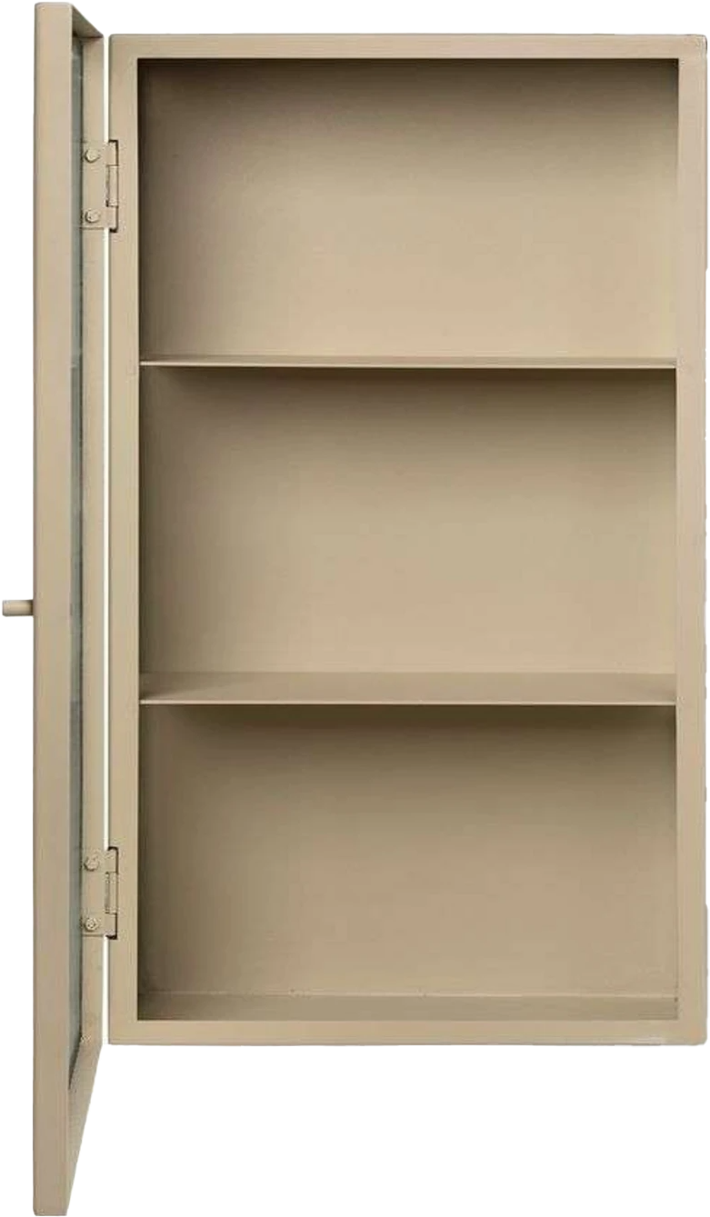 9147569 FERM LIVING HAZE VÆGSKAB CASHMERE RILLET GLAS 35X60X15CM 14