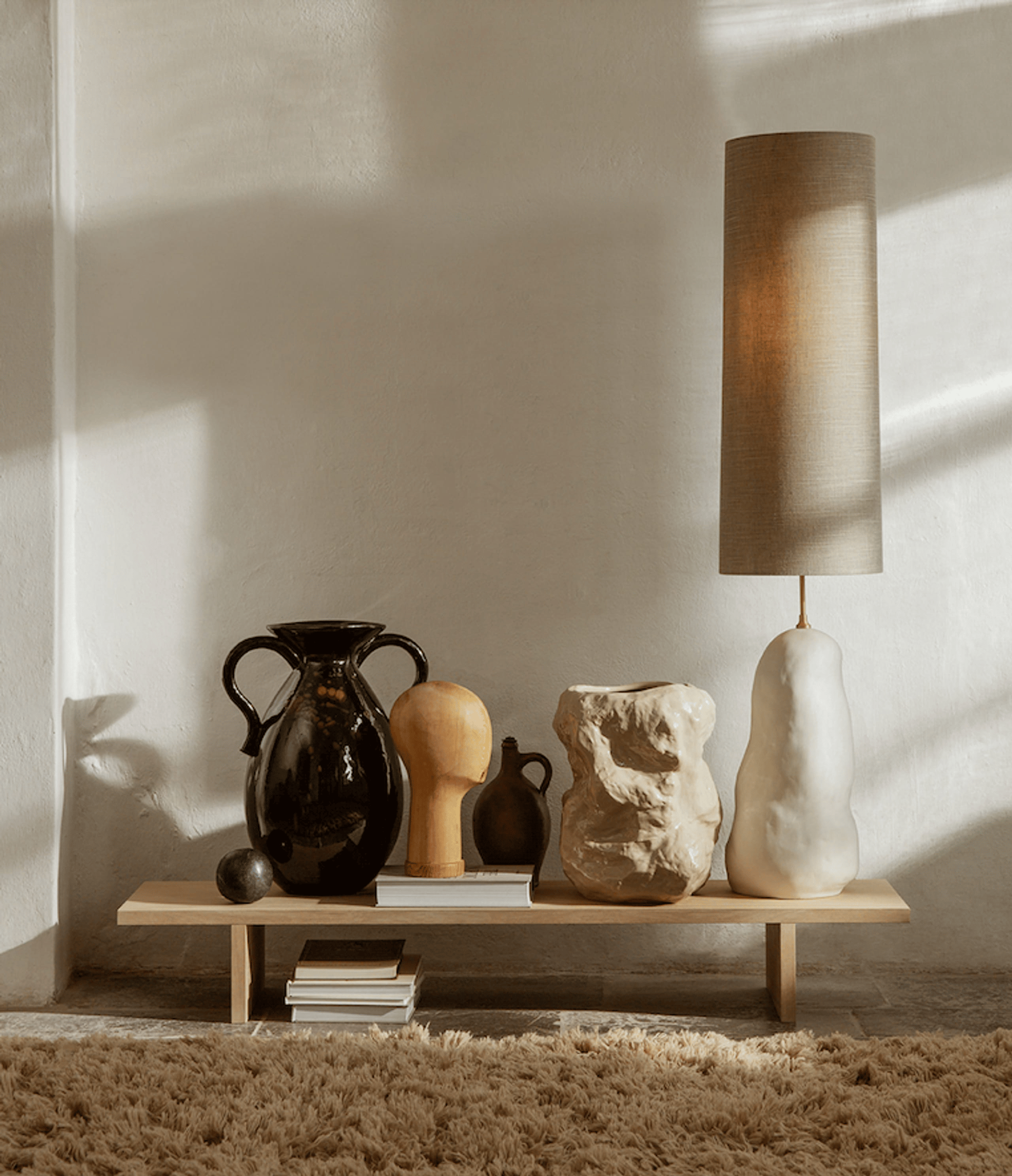 9147562 FERM LIVING HEBE LAMPE BASE STOR OFF WHITE E27 3