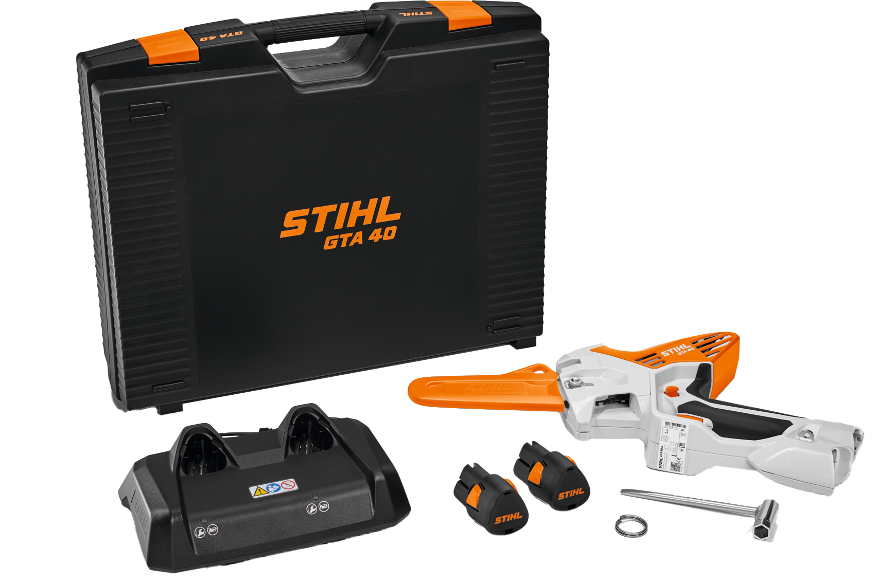 9147649 STIHL BATTERIHÅNDSAV GTA 40 MED 2 BATTERIER AS 2 OG 1 HURTIGOPLADER AL 5 2 1