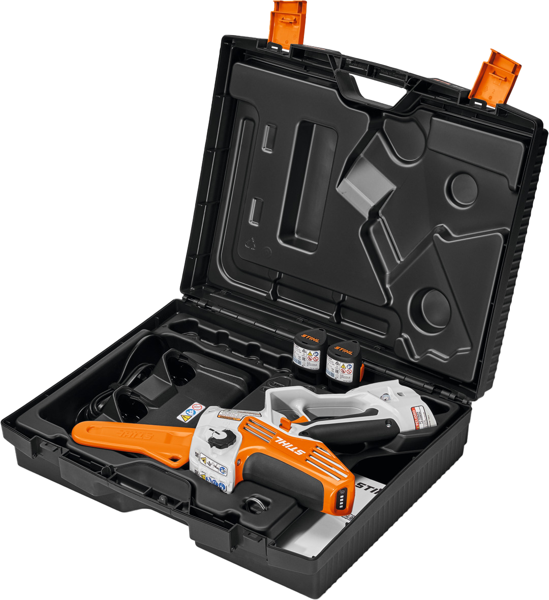 9147649 STIHL BATTERIHÅNDSAV GTA 40 MED 2 BATTERIER AS 2 OG 1 HURTIGOPLADER AL 5 2 2