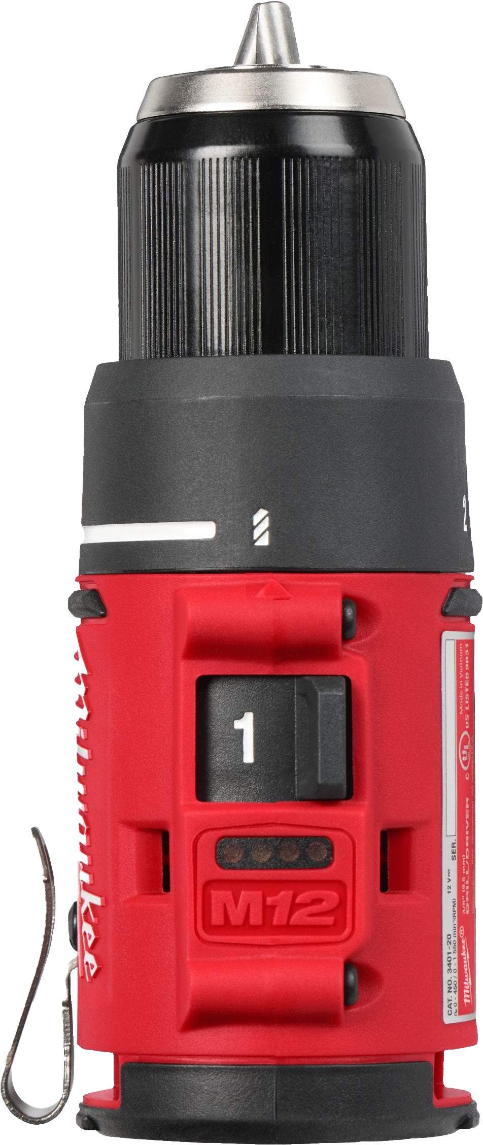 2492078 MILWAUKEE 12V BOREMASKINE M12 BLDDRC 203C 3X2,0AH BATTERI OG LADER 2