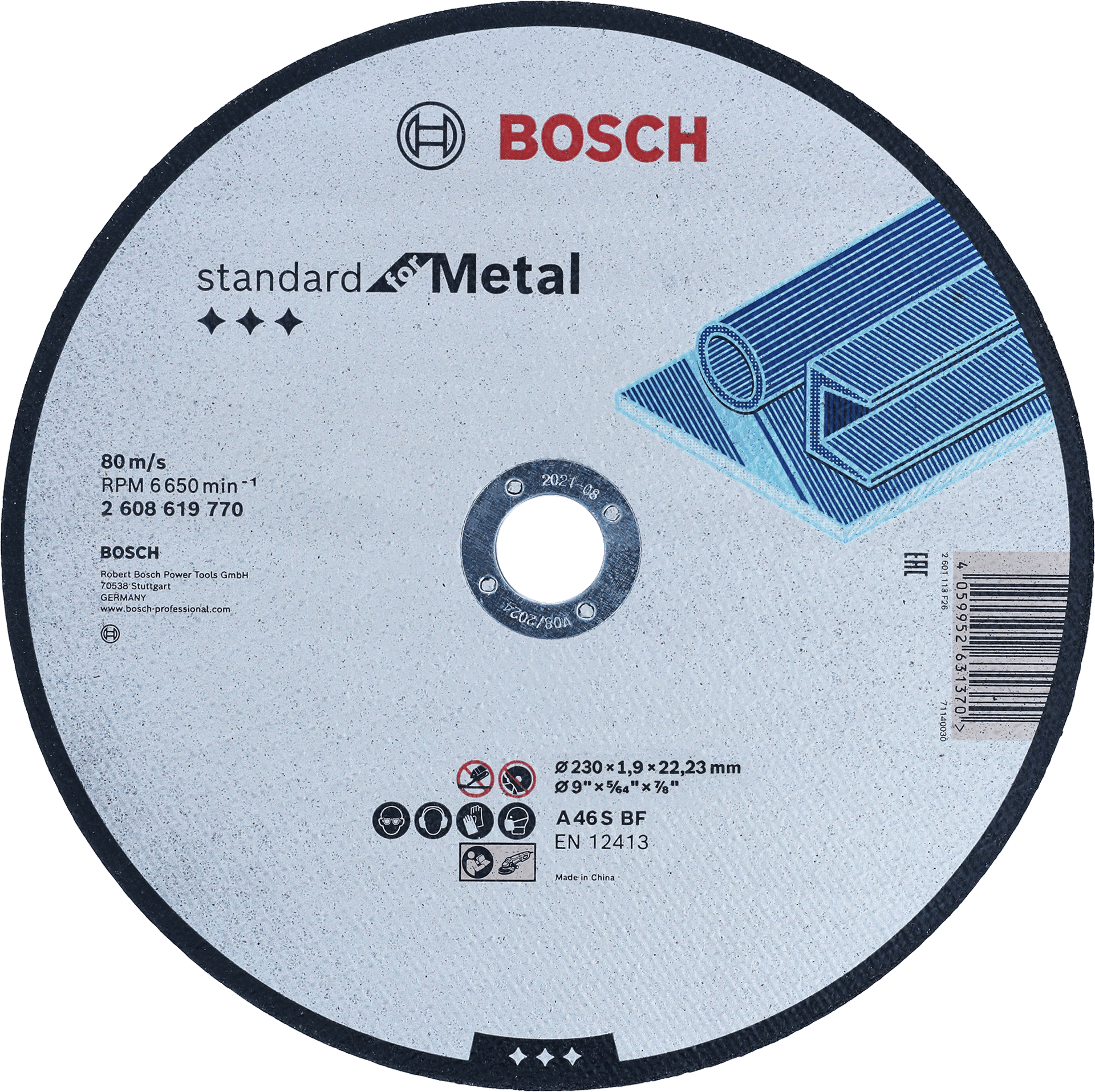7442398 BOSCH SKÆRESKIVE METAL 230X22,2X1,9MM STANDARD