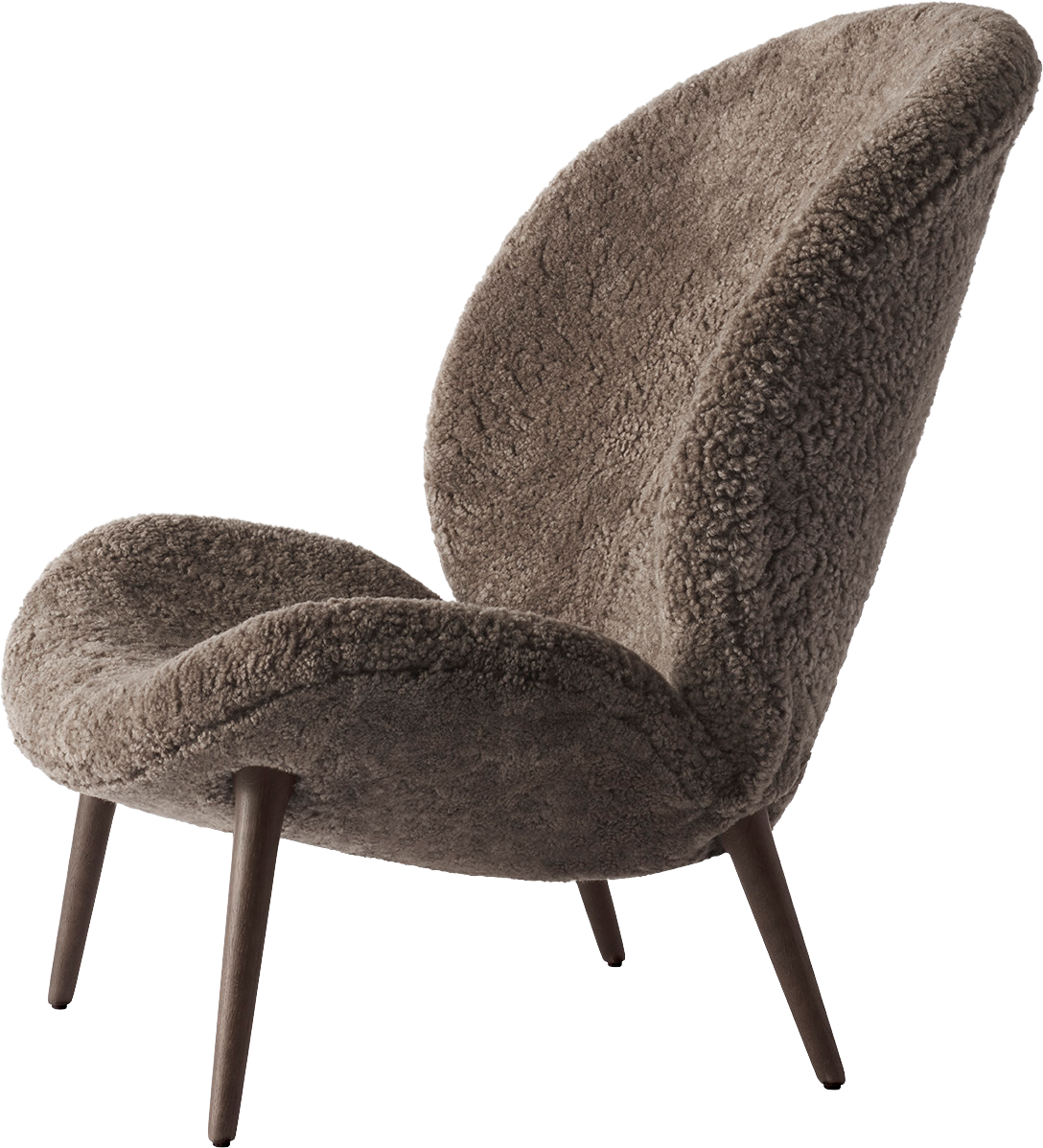 9147747 VIPP LODGE LÆNESTOL LOW BACK MØRK EG CURLY 07 UMBER