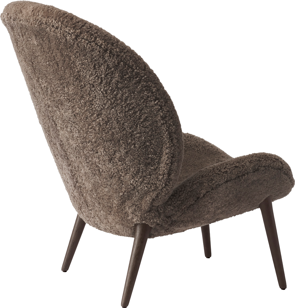 9147747 VIPP LODGE LÆNESTOL LOW BACK MØRK EG CURLY 07 UMBER 2