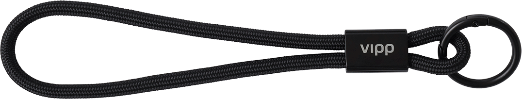 9147737 VIPP320 KEY STRAP NØGLERING SHELTER BLACK 18CM 1