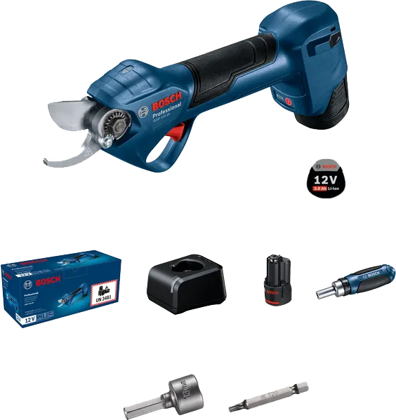 7444585 BOSCH 12V BESKÆRERSAKS INKL 2X3,0AH BATTERIER OG LADER 2