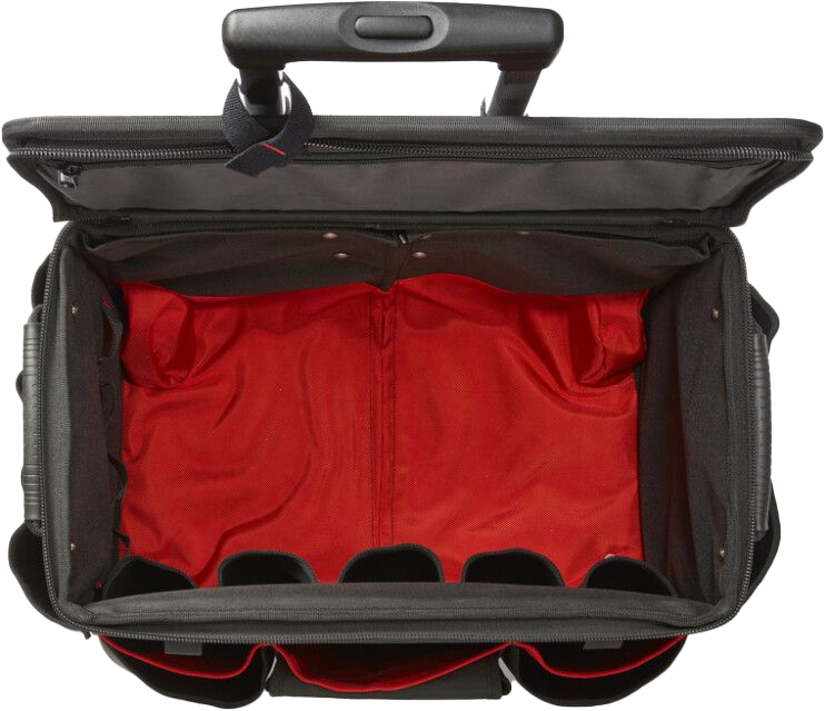 2406709 HULTAFORS VÆRKTØJSTASKE TROLLEY 53X37X47CM 33 LOMMER OG HOLDER TIL VATERPAS 2