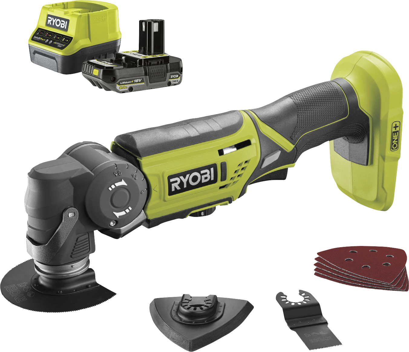 01176 RYOBI MULTIVÆRKTØJ R18MT 0 INKL. BATTERISÆT RC18120 120C