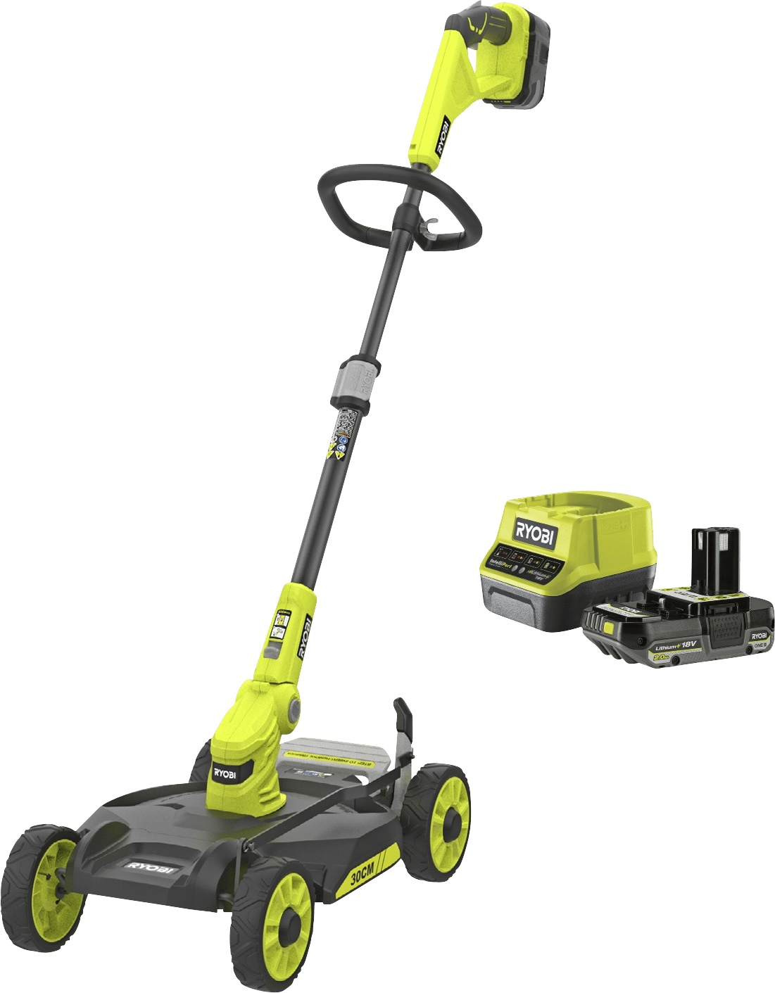 01187 RYOBI ONE+ PLÆNEKLIPPER 18V RY18LMC30A 0 INKL. BATTERISÆT RC18120 120C
