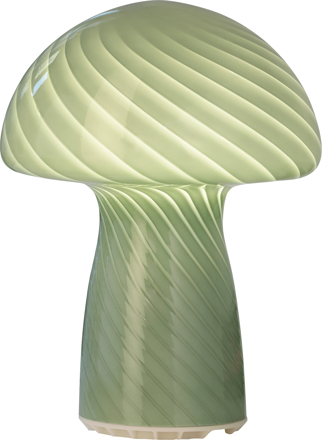 2502303 VELI LINE STRIPE MUSHROOM OLIVENGRØN LAMPE MED RILLER 16X22CM 3