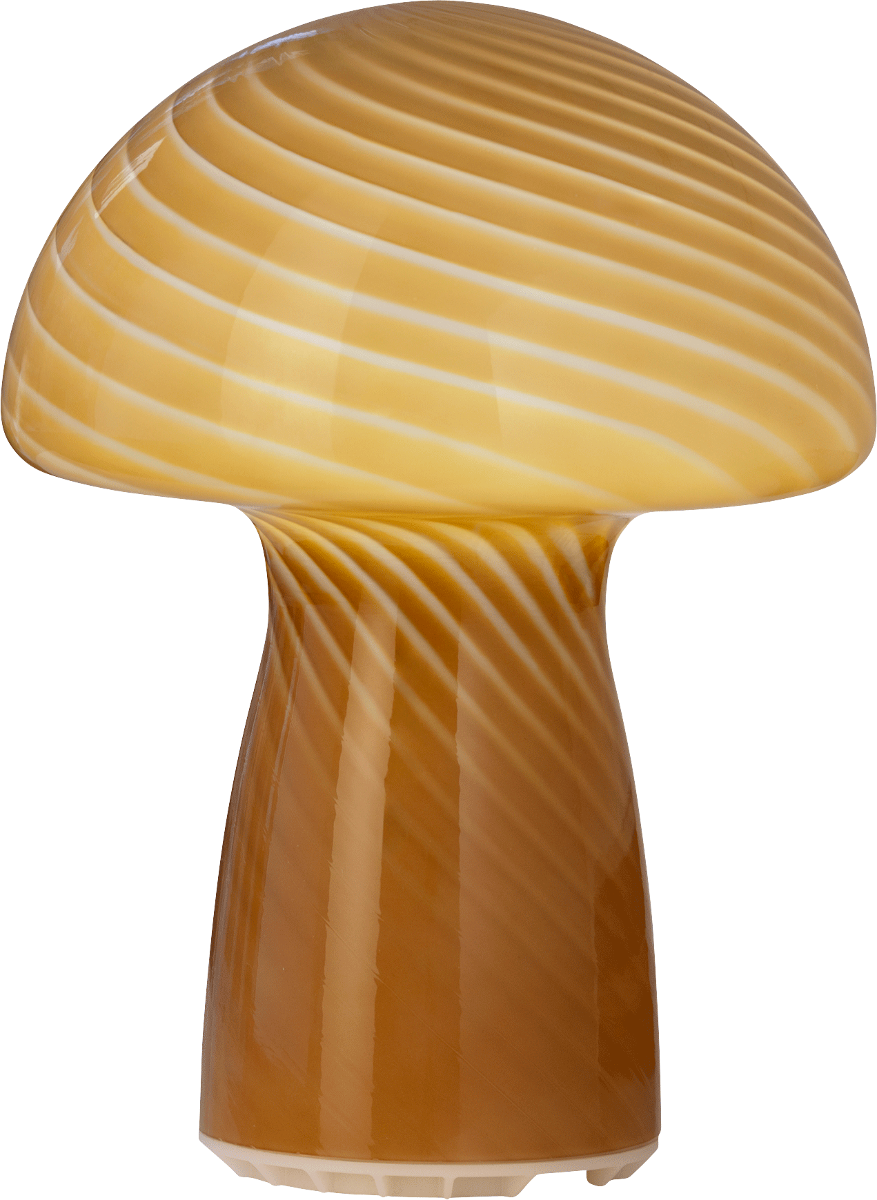 2502301 VELI LINE STRIPE MUSHROOM BEIGEBRUN LAMPE MED RILLER 16X22CM 3