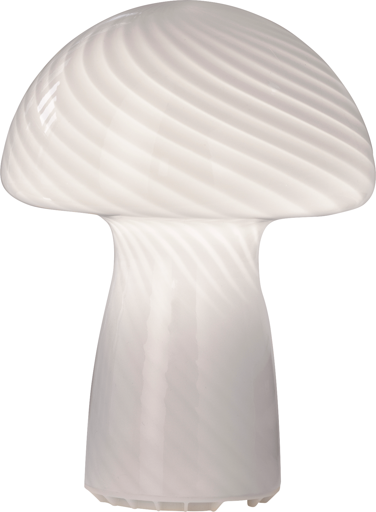 2502300 VELI LINE STRIPE MUSHROOM HVID LAMPE MED RILLER 16X22CM 3